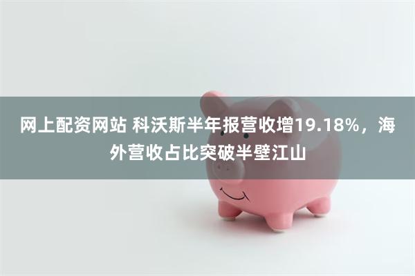 网上配资网站 科沃斯半年报营收增19.18%，海外营收占比突破半壁江山