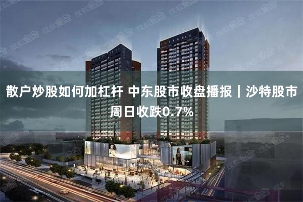 散户炒股如何加杠杆 中东股市收盘播报｜沙特股市周日收跌0.7%
