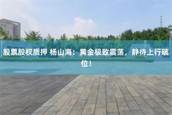 股票股权质押 杨山海:黄金极致震荡,静待上行破位!