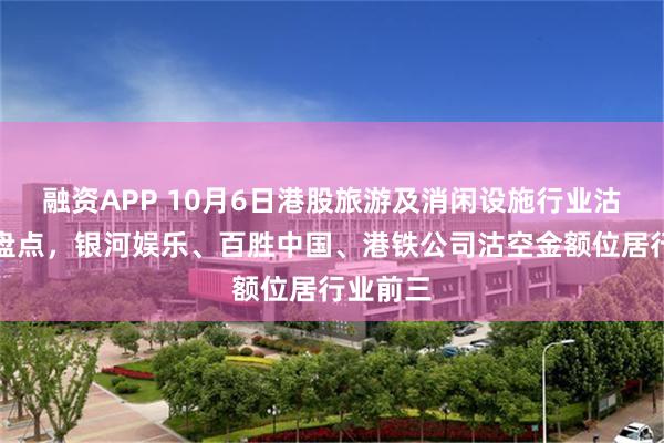 融资APP 10月6日港股旅游及消闲设施行业沽空数据盘点，银河娱乐、百胜中国、港铁公司沽空金额位居行业前三