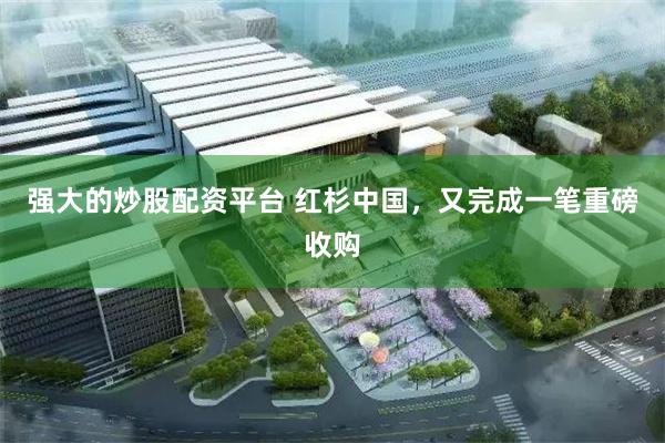 强大的炒股配资平台 红杉中国，又完成一笔重磅收购